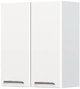 Ντουλάπι κρεμαστό Modena V7-60-2K-Λευκό - Λευκό γυαλιστερό - 60.00Χ32.00Χ72.00cm
