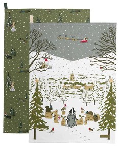 ΣΕΤ ΠΟΤΗΡΟΠΑΝΑ 45x65cm 2 ΤΕΜ. SOPHIE ALLPORT - FESTIVE FOREST