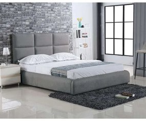 Κρεβάτι Maxim Ε8080,3  Ύφασμα Grey Διπλό Ξύλο,Ύφασμα