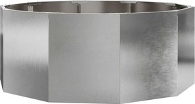 vidaXL Γλάστρα Ασημί 90 x 90 x 35 εκ Ανοξείδωτο ατσάλι