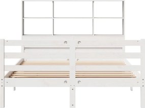 vidaXL Κρεβάτι Βιβλιοθήκη Χωρίς Στρώμα 140x200 εκ Μασίφ Ξύλο Πεύκο