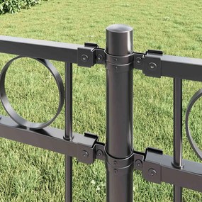 vidaXL Στοιχείο Φράχτη ASSEN 170 x 200 εκ. Ατσάλι Γκρι