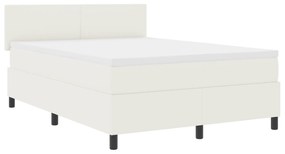 vidaXL Κρεβάτι Box Spring με Στρώμα Κρέμα 160x200 cm Ύφασμα βελούδου