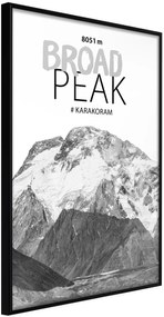 Αφίσα - Peaks of the World: Broad Peak - 40x60 - Μαύρο - Χωρίς πασπαρτού