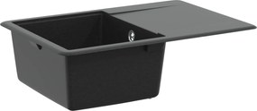 vidaXL Σιντρινο Μαύρο 670 x 460 mm Γρανίτης