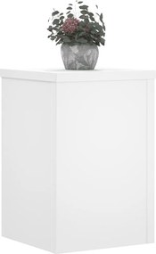 vidaXL Βάσεις Φυτών 2 τεμ. Λευκές 25x25x35 εκ. από Επεξεργασμένο Ξύλο