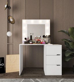 Τουαλέτα Μακιγιάζ Λευκό GECLO 120x45x145