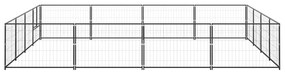 vidaXL Σπιτάκι Σκύλου Μαύρο 16 μ² Ατσάλινο