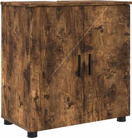 vidaXL Ντουλάπι Μπάνιου Καπνιστό Δρύς 61 x 35 x 64 εκ.