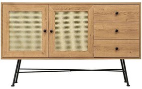 Μπουφές Nala 141HWR1126 160x40x90cm Natural Particle Board, Metal