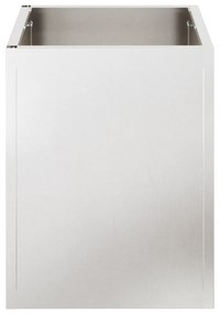 vidaXL Γλάστρα Κήπου Ασημί 50 x 32 x 40 εκ Ανοξείδωτο ατσάλι