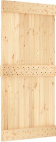 vidaXL Συρόμενη Πόρτα Φυσικό και Λευκό 95 x 210 cm