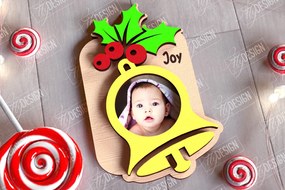 Σετ των 3 Intra απο ξύλο plywood 3mm-4mm πάχος Χριστουγεννιάτικο Photo Magnet | Ιδέα δώρου | CNC Δίασταση 15x15 cm INTRAFABR-108898213