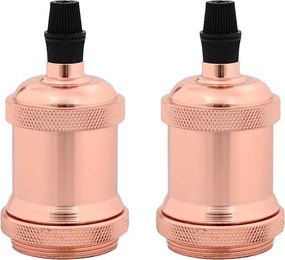 vidaXL Λαμπτήρες 2 τεμάχια Rose Gold E27