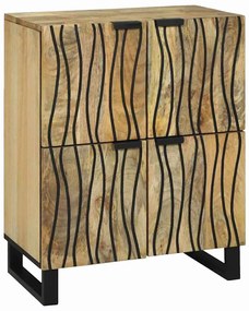 Πλαϊνό Γραφείο Καφέ 60 x 33 x 75 cm Μασίφ ξύλο μάνγκο