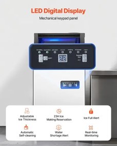 VEVOR Commercial Ice Maker Freestanding Cabinet Machine 120lbs/24H 36 Ice Cubes