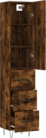 vidaXL Ντουλάπι Καπνιστή δρυς 34,5x34x180 εκ. από Επεξεργασμένο Ξύλο