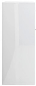 Μπουφές Γυαλιστερό Λευκό 88 x 30 x 70 εκ. από Μοριοσανίδα - Λευκό