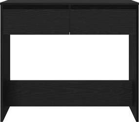 vidaXL Κονσόλα Τραπεζιού Μαύρη Δρυς 89 x 41 x 76,5 εκ. από Τεχνητό Ξύλο