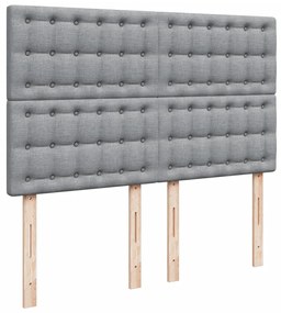 ΚΡΕΒΑΤΙ BOXSPRING ΜΕ ΣΤΡΩΜΑ ΑΝΟΙΧΤΟ ΓΚΡΙ 140X190 ΕΚ. ΥΦΑΣΜΑΤΙΝΟ 3293589