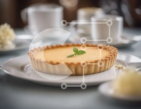 Intra Συλλεκτικό Ξύλινο Παζλ Plywood  4mm - Αγνώστου ταυτότητας επιδόρπιο σε ένα άσπρο πιάτο Σε Ξύλινο Κουτί - Διαστάσεις: 10x10 cm – 25 κομμάτια