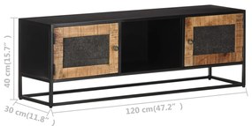 vidaXL Έπιπλο Τηλεόρασης 120 x 30 x 40 εκ. από Ακατέργαστο Ξύλο Μάνγκο