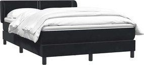 vidaXL Κρεβάτι Boxspring με Στρώμα Μαύρο 160x210 εκ. Βελούδινο