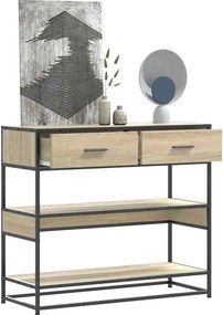 vidaXL Τραπέζι Κονσόλα Sonoma Δρυς 90x35x80 εκ. Επεξεργασμένο Ξύλο