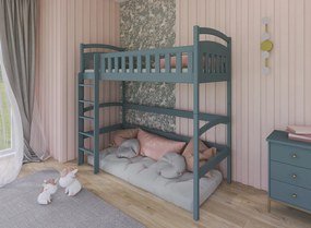 Υπερυψωμένο Κρεβάτι Mia από μασίφ ξύλο Grey 90×200cm