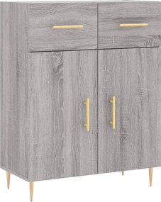 vidaXL Ντουλάπι Γκρι Sonoma 69,5 x 34 x 180 εκ. Επεξεργασμένο Ξύλο