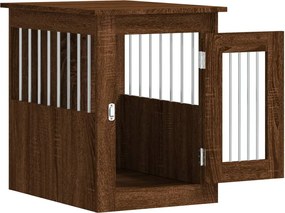vidaXL Κλουβί Σκύλου Καφέ Δρυς 45x62x59 εκ. από Επεξεργ. Ξύλο