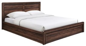 CALIBER Κρεβάτι Διπλό για Στρώμα 150x200cm, Απόχρωση Καρυδί 158x210x100cm