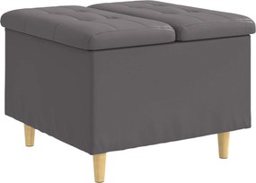 vidaXL Οθωμανικό αποθήκευσης Γκρι 60 x 60 x 45 cm Τεχνητό δέρμα