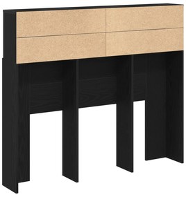 vidaXL Κρεβάτι Ντουλάπια Μαύρης Δρυς, 120x19x103.5 εκ., Επεξεργασμένο ξύλο