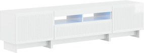 vidaXL 5 Τεμάχια LED Τηλεοπτικού Ντουλαπιού Γυαλιστερό Λευκό