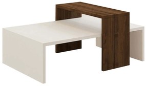 Τραπέζι Σαλονιού Glow 835PUQ2817 80x50x31,8cm White-Walnut