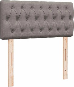 vidaXL Κρεβάτι Boxspring με Στρώμα Taupe 100 x 200 εκ. Υφασμάτινο