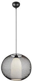 Filo Μοντέρνο Κρεμαστό Φωτιστικό Μονόφωτο Πλέγμα με Ντουί E27 σε Μαύρο Χρώμα Trio Lighting 313900132