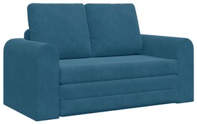 vidaXL Καναπές-κρεβάτι 2 σε 1 Μπλε 148x71x83 εκ Μαλακό