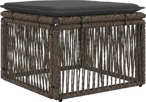 vidaXL Σετ Καναπέ Κήπου 11 pcs Γκρι συνθετικό ρατάν