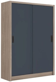 Ντουλάπα Δίφυλλη - Συρόμενη Vanity Ε7354,1 120x60x200cm Anthracite-Walnut Two Door