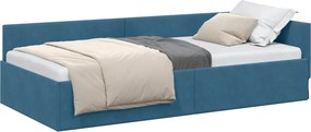 vidaXL Κρεβάτι Γωνίας Μπλε 80 x 200 cm Βελούδο