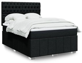 ΚΡΕΒΑΤΙ BOXSPRING ΜΕ ΣΤΡΩΜΑ ΜΑΥΡΟ 140X190 ΕΚ. ΥΦΑΣΜΑΤΙΝΟ 3291672