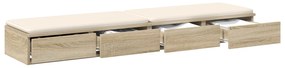 vidaXL Συρτάρια για κρεβάτι Σονομα Άλμα 135x36,5x16,5 εκ από επεξεργασμένο ξύλο