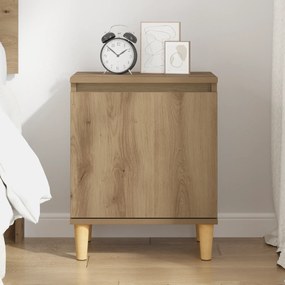 vidaXL Artisan Oak Κομοδίνο Οξιά artisan MDF 40 x 30 x 50 εκ. Κομοδίνο