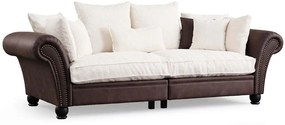 Καναπές Τριθέσιος Lawrence 560ARE1561 275x110x76cm Brown-White