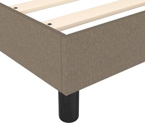 vidaXL Κρεβάτι Boxspring με Στρώμα Taupe 100 x 200 εκ. Υφασμάτινο
