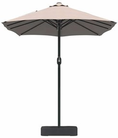 vidaXL Ομπρέλα Κήπου Taupe 385 x 209 x 244 εκατοστά ύφασμα