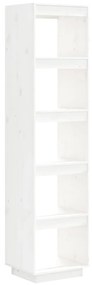 vidaXL Βιβλιοθήκη/Διαχωριστικό Χώρου Λευκό 40x35x167 εκ. Μασίφ Πεύκο