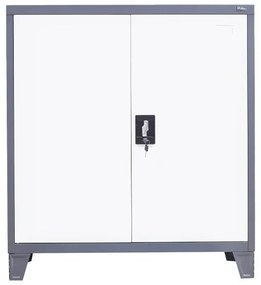 Ντουλάπα Durango Fylliana Μεταλλική Γκρί - Λευκό 90x40x100 εκ. 90x40x100 εκ.